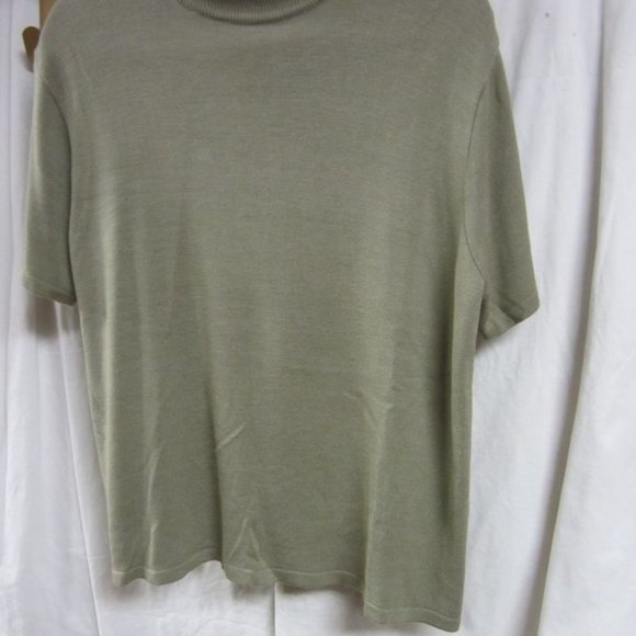 VTG LESLIE FAY HABERDASHERY, SHORT SLEEVED SWEATER, SAGE GREEN, XL, SOFT MATERIA - Picture 2 of 6